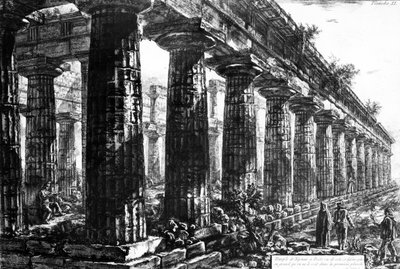 Der Tempel des Neptun in Paestum, radiert von Francesco Piranesi, 1778 von Giovanni Battista Piranesi